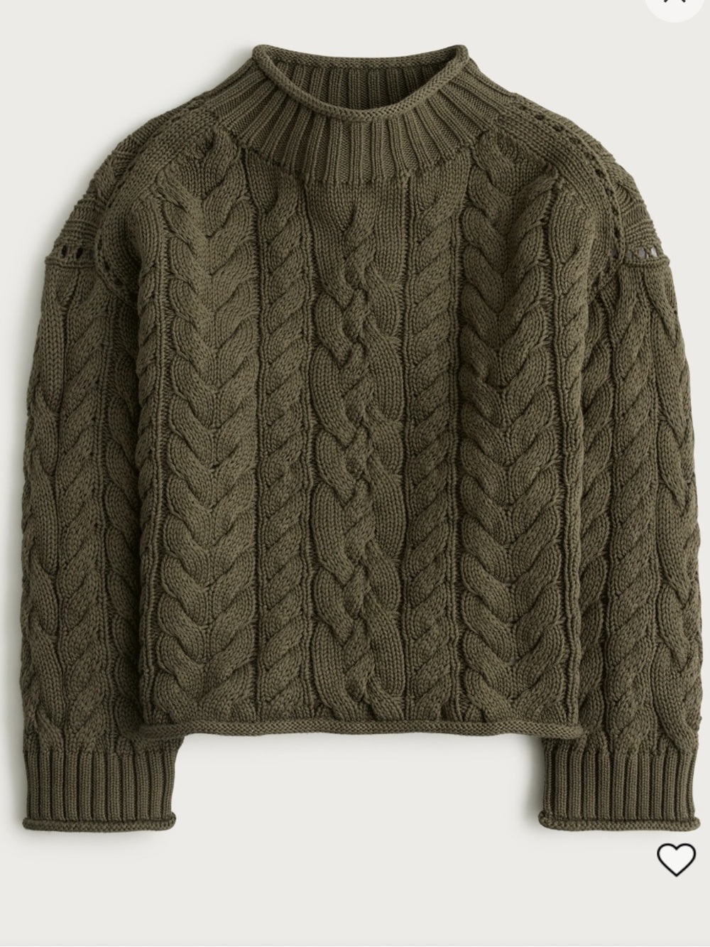 NWT J.Crew 2025 Rollneck Cable-knit Sweater